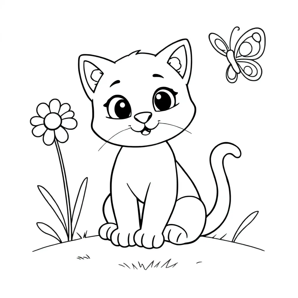 Katje coloring page for children