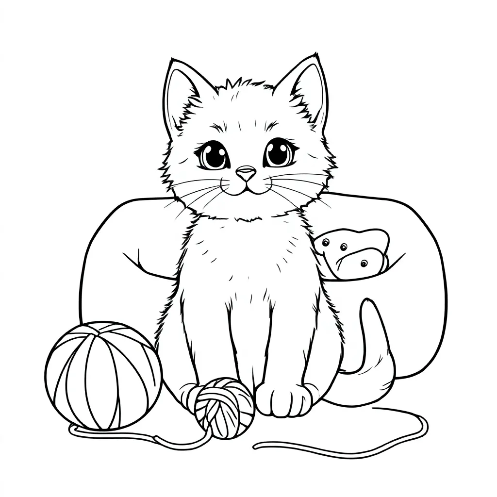 Katje coloring page for children