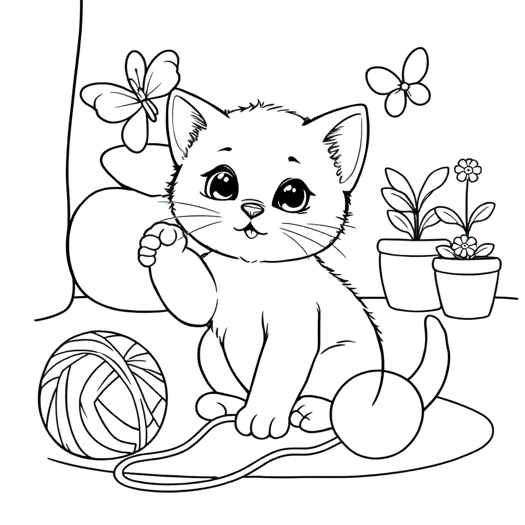 Katje coloring page for children