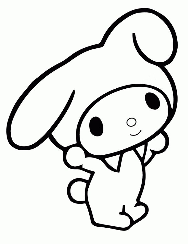 Kawaii Figure coloring page for children