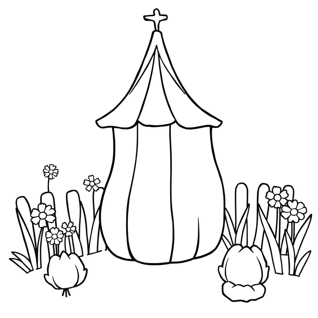 Kermis Attracties Nostalgisch Vrolijk Familie coloring page for children