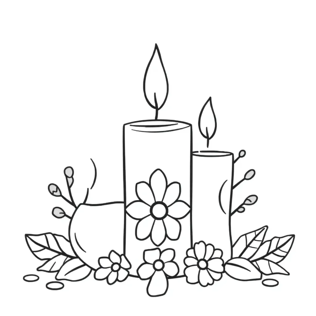 Kerst Feestdagen Decoratief Cartoonachtig Eenvoudig coloring page for children