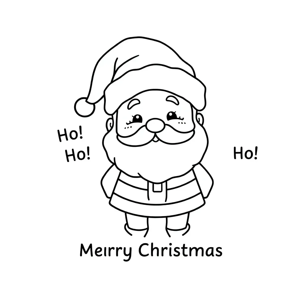 Kerst Kerstman Feestelijk Inkleuren Kinderen coloring page for children