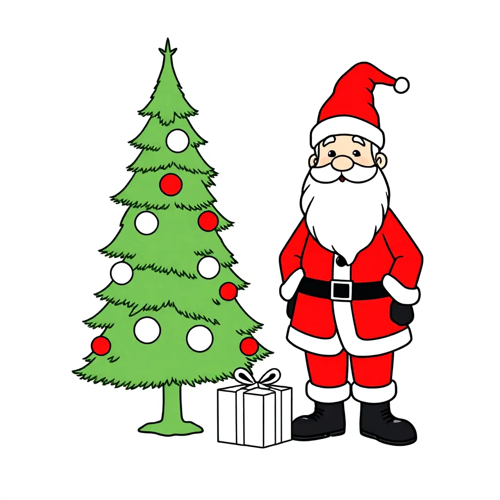 kerst kleurplaat voor kinderen