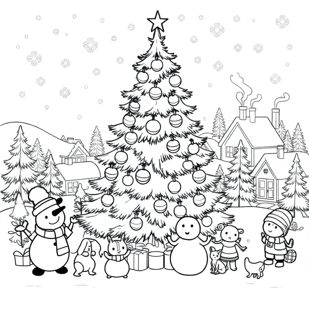 Kerst coloring page for children