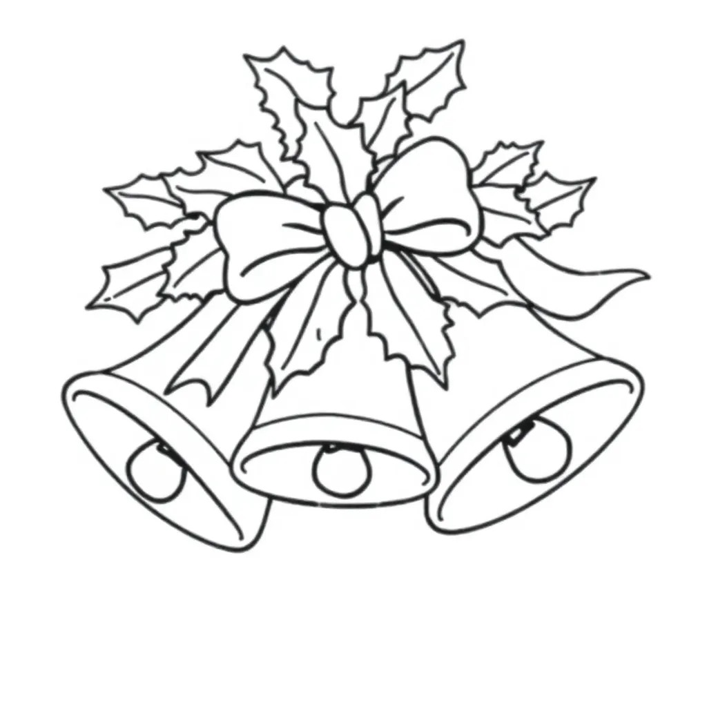 Kerst Klok Met Strik coloring page for children