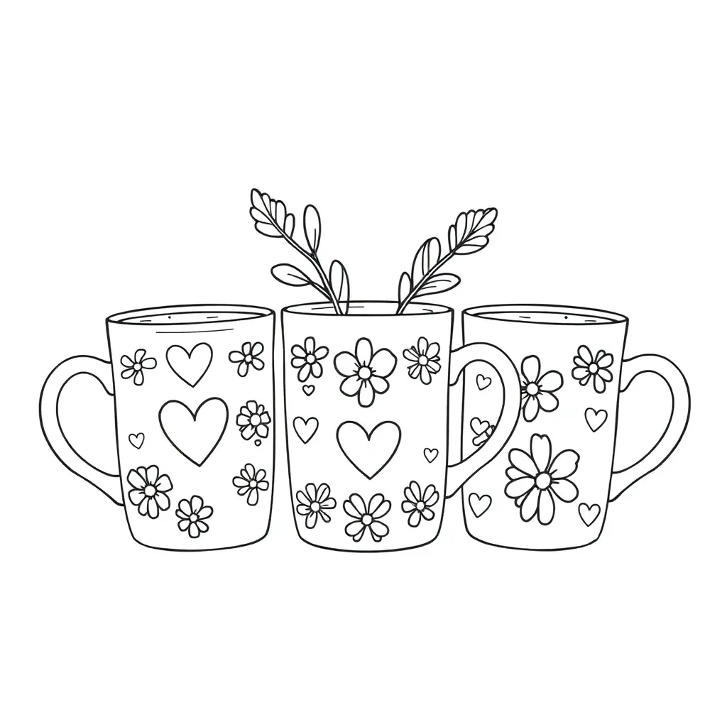 Kerst Mokken Gezellig Cartoonachtig Kinderen coloring page for children