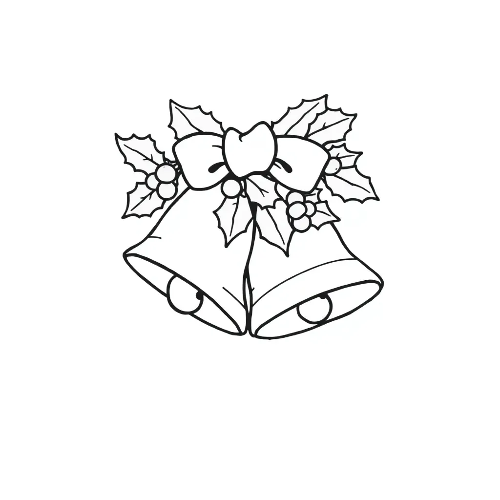 Kerstbellen coloring page for children