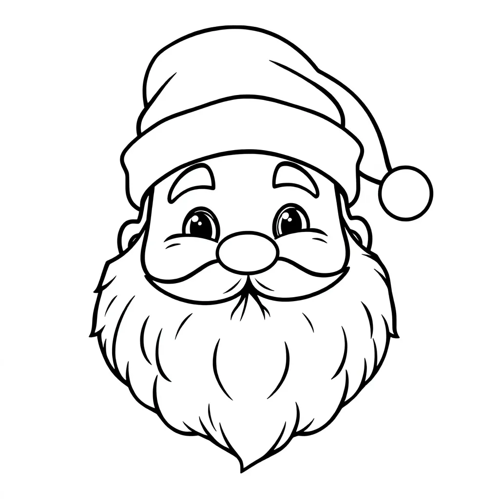 Kerstman coloring page for children