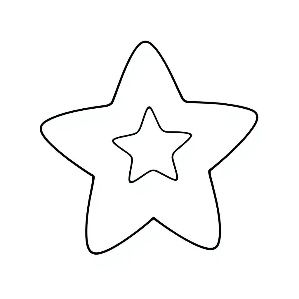 kerstster coloring page for children