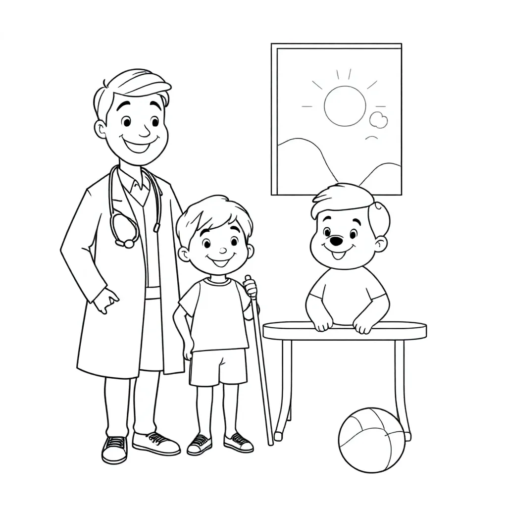 Kinder orthopedie coloring page for children