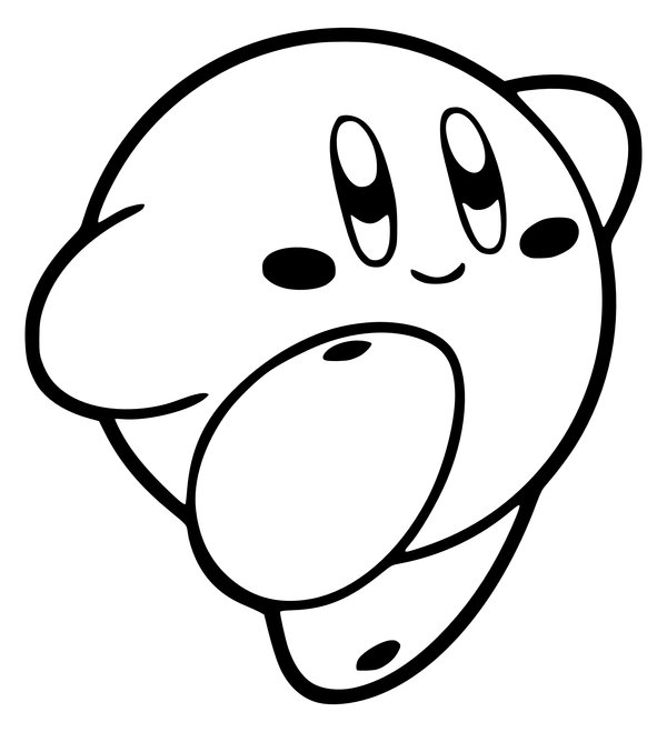 Kirby Heureux Et Sautillant coloring page for children