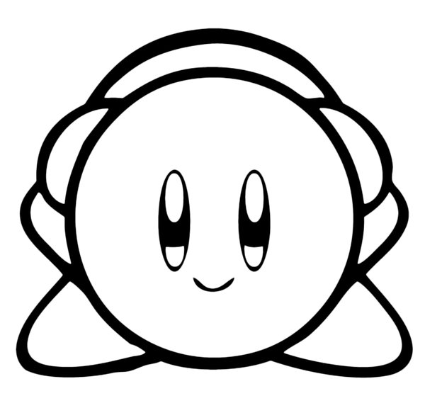 Kirby Koptelefoon coloring page for children