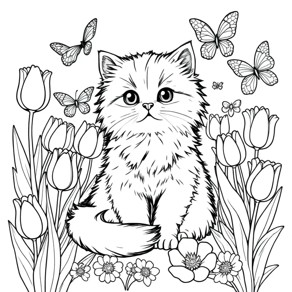 Kitten Kleurplaat coloring page for children