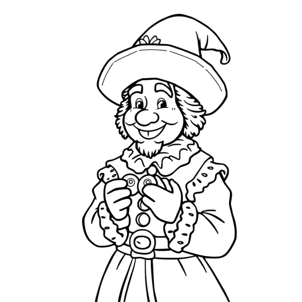 Klassieke Piet coloring page for children