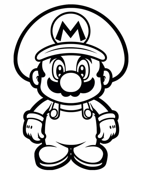 Kleine Baby Mario coloring page for children