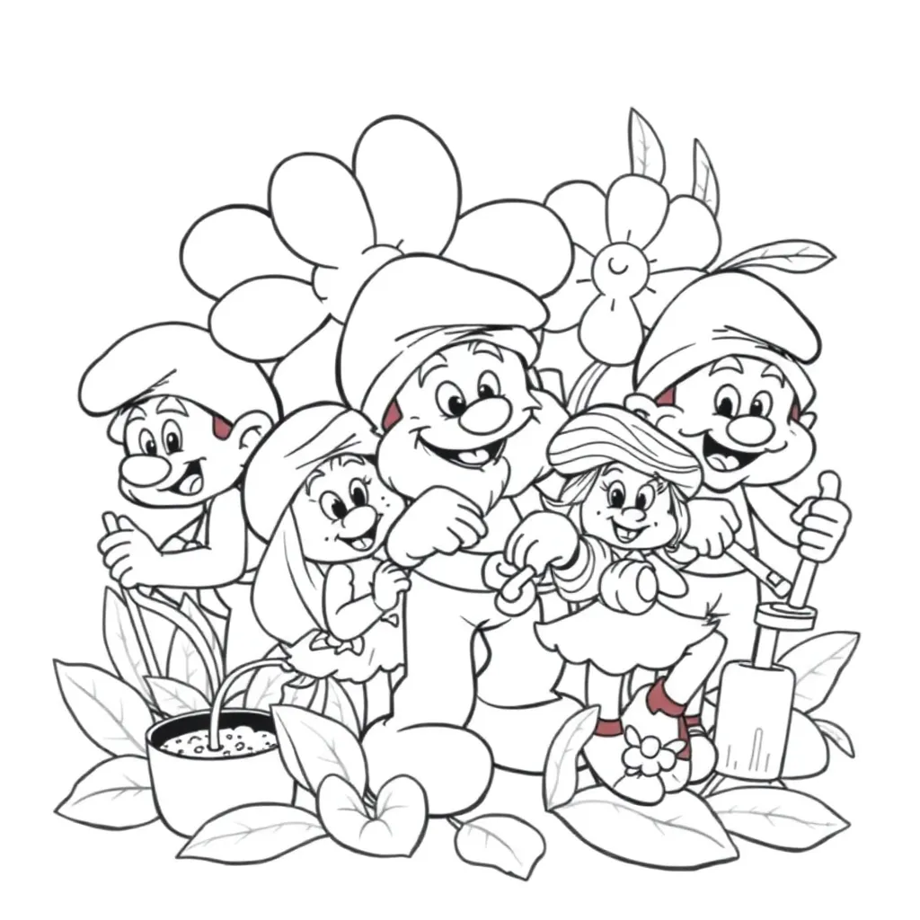 Plantilla de Coloreado Gratis Plantillas de Coloreado Los Pitufos Plantilla de Coloreado para Niños