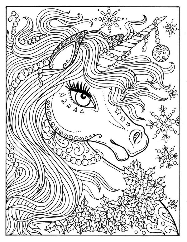 Adultes Licorne coloring page for children
