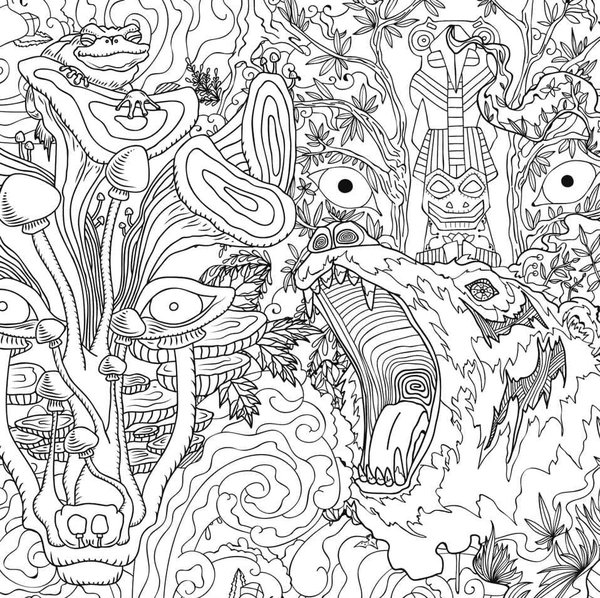 Ornements bizarres pour adultes coloring page for children