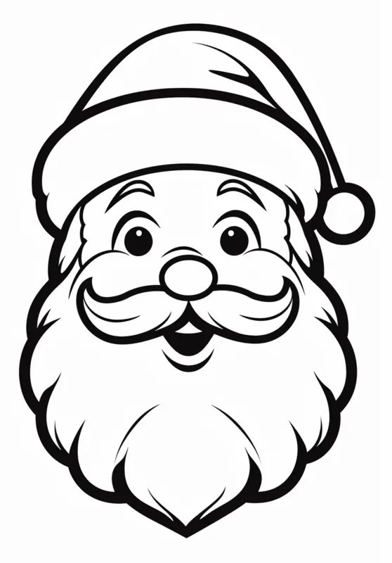 Glücklicher Weihnachtsmann coloring page for children