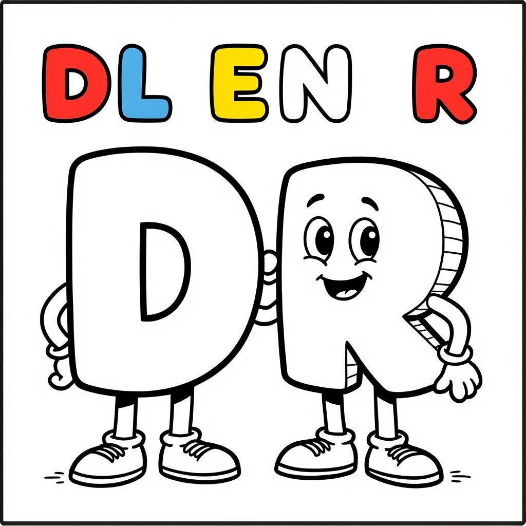Buchstabe kleurplaten voorbeeld