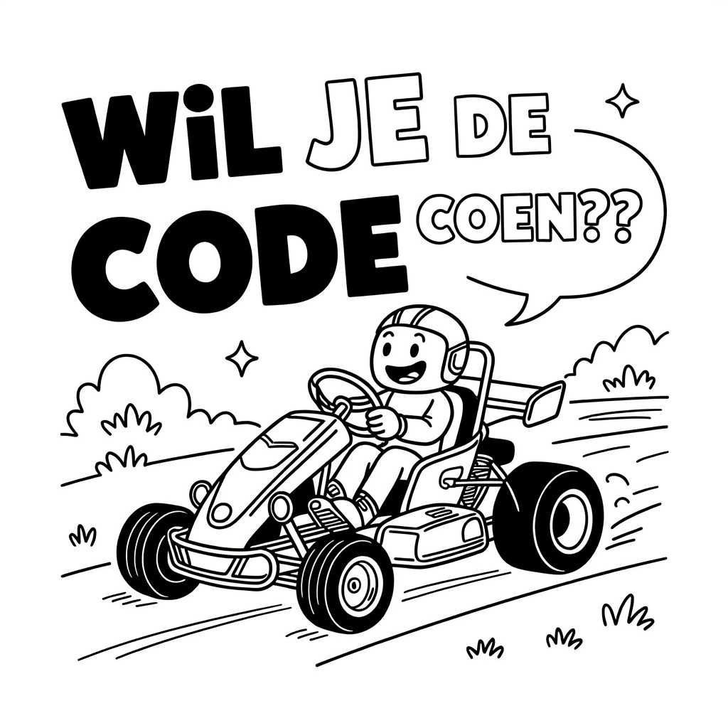 Het icoon van de app smachkarts coloring page for children