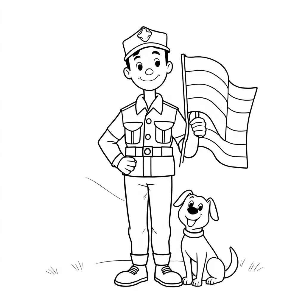 soldado kleurplaat voor kinderen