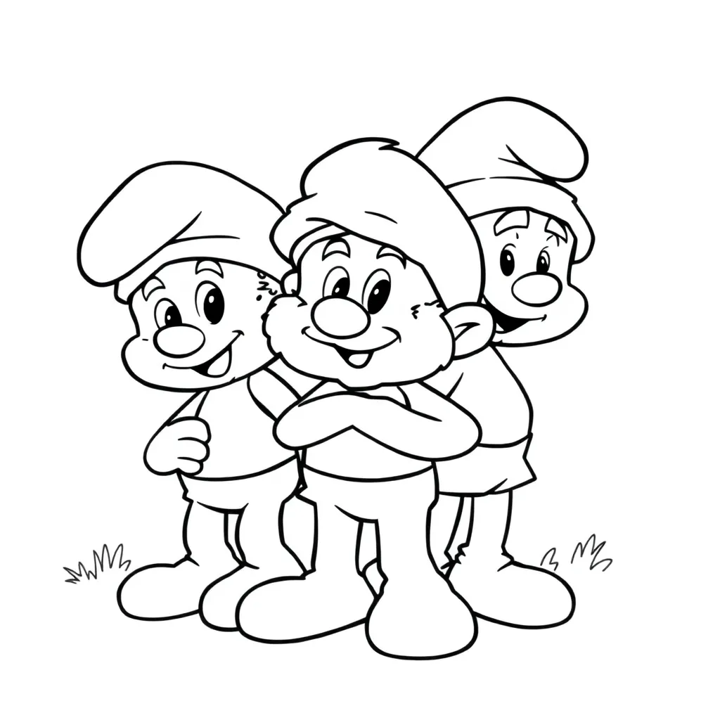 Smurfen Cartoon Avontuur Kindertekening Creatief coloring page for children