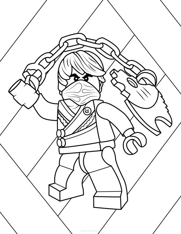 Ninjago Chain Weapon coloring page for children
