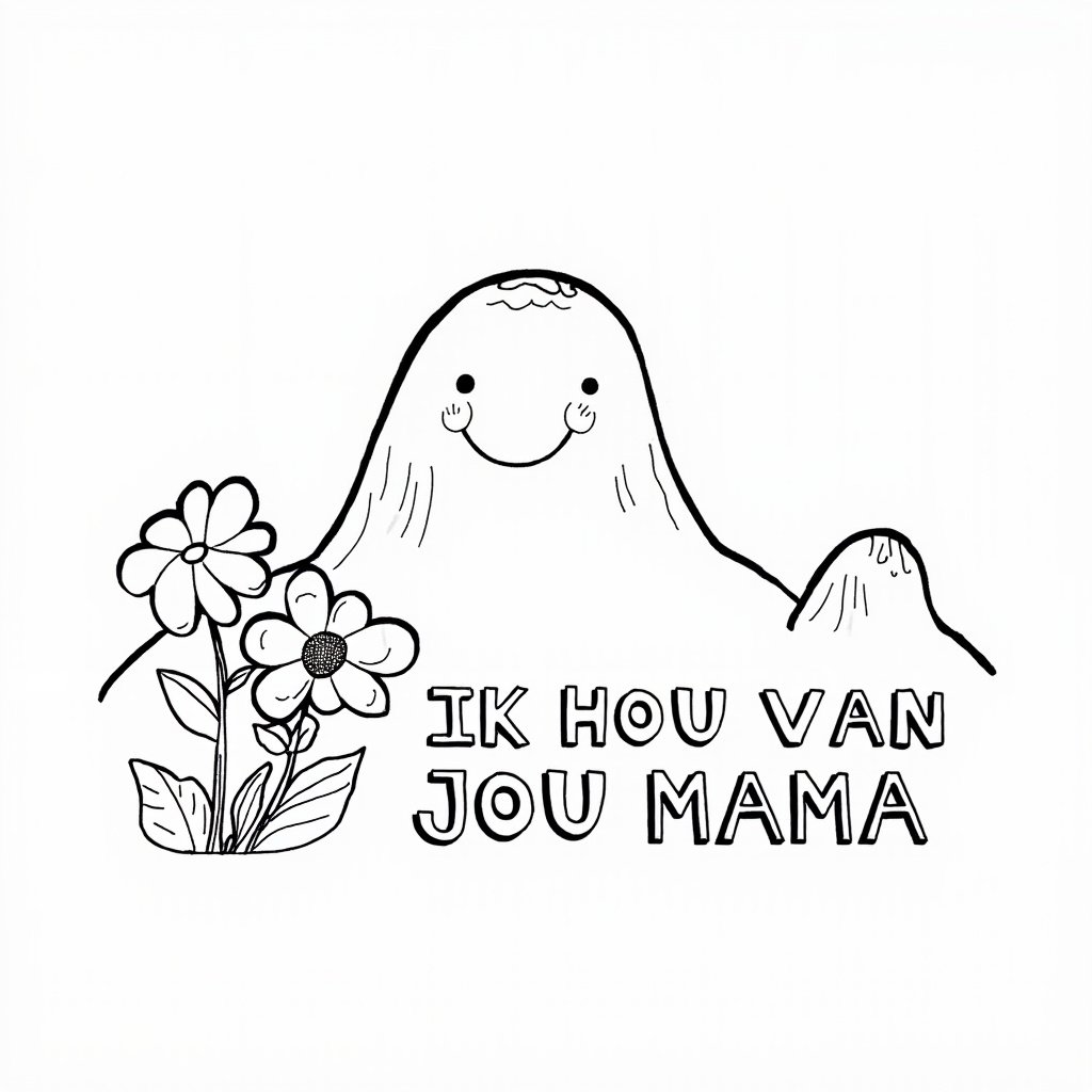 Bloemen Op Een Berg coloring page for children