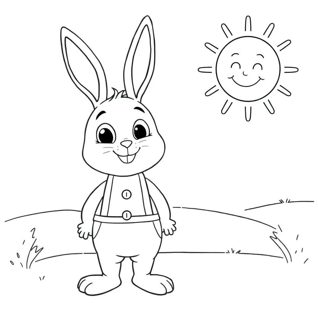 Kleurplaten Bing Bunny coloring page for children