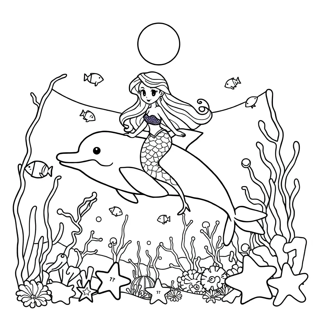 Feuille de coloriage gratuite Dessins à colorier dauphin Dessin à colorier pour enfants