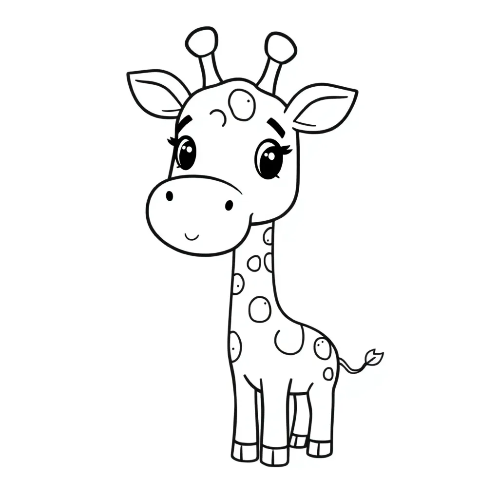 Feuille de coloriage gratuite Feuille de coloriage girafe Feuille de coloriage pour enfants