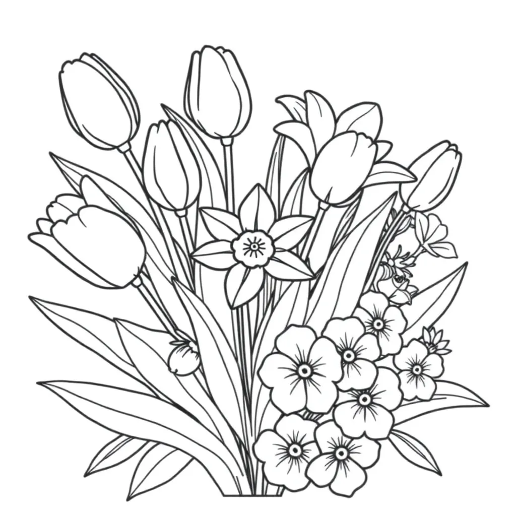 Kleurplaten Lente coloring page for children