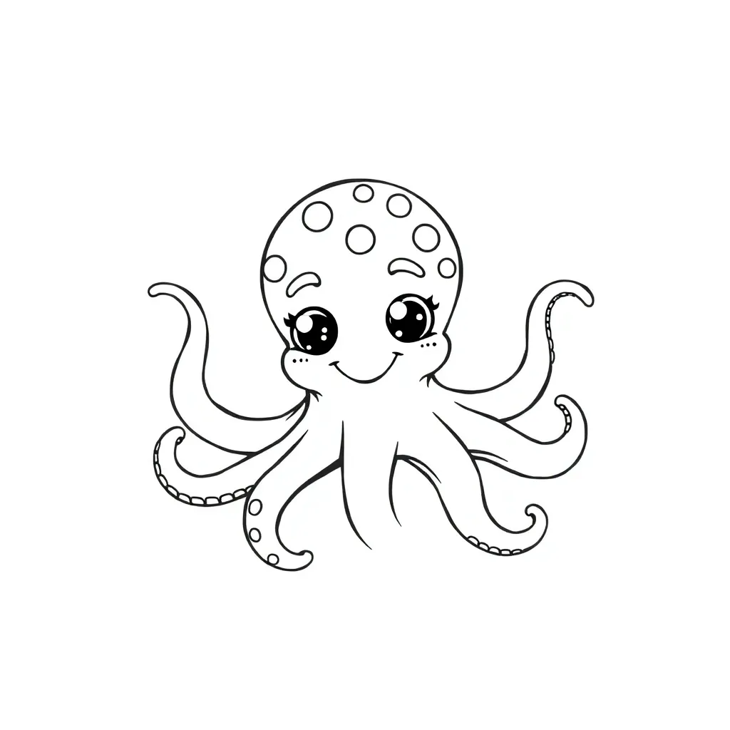 Free Octopus Coloring Pages for Kids