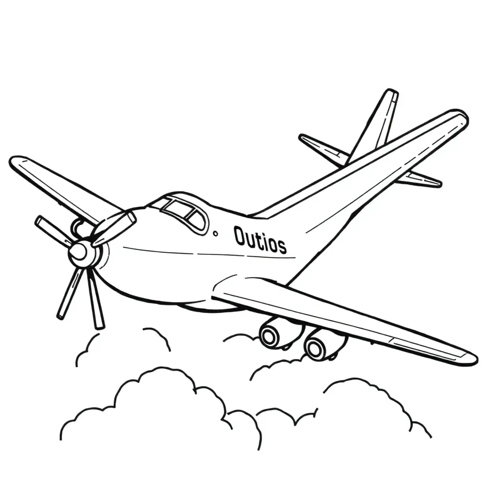 Plantilla de Coloreado Gratis Plantillas de Coloreado Avión Plantilla de Coloreado para Niños