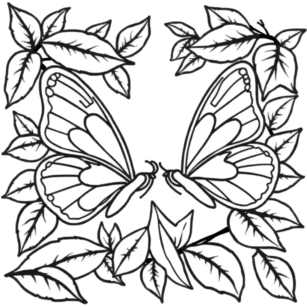 Kleurplaten Vlinders coloring page for children
