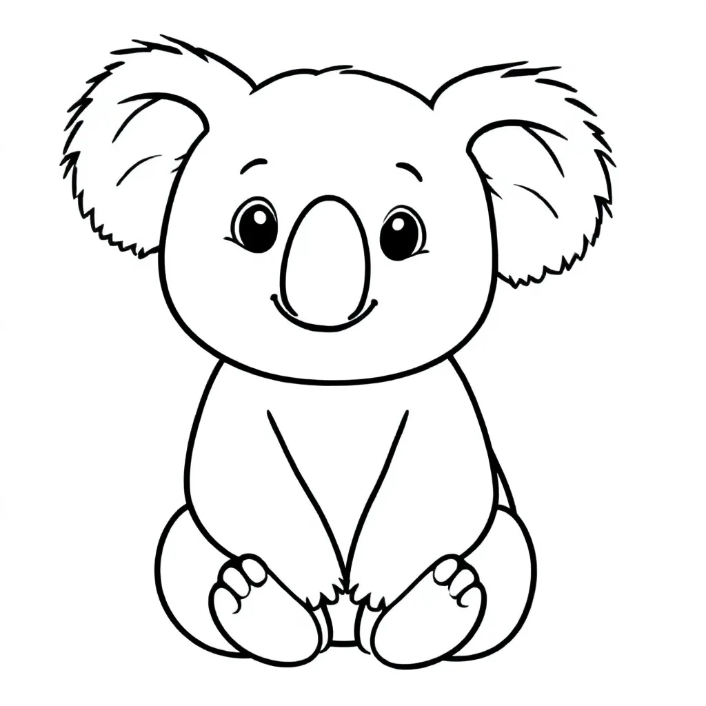Koala coloring page for children