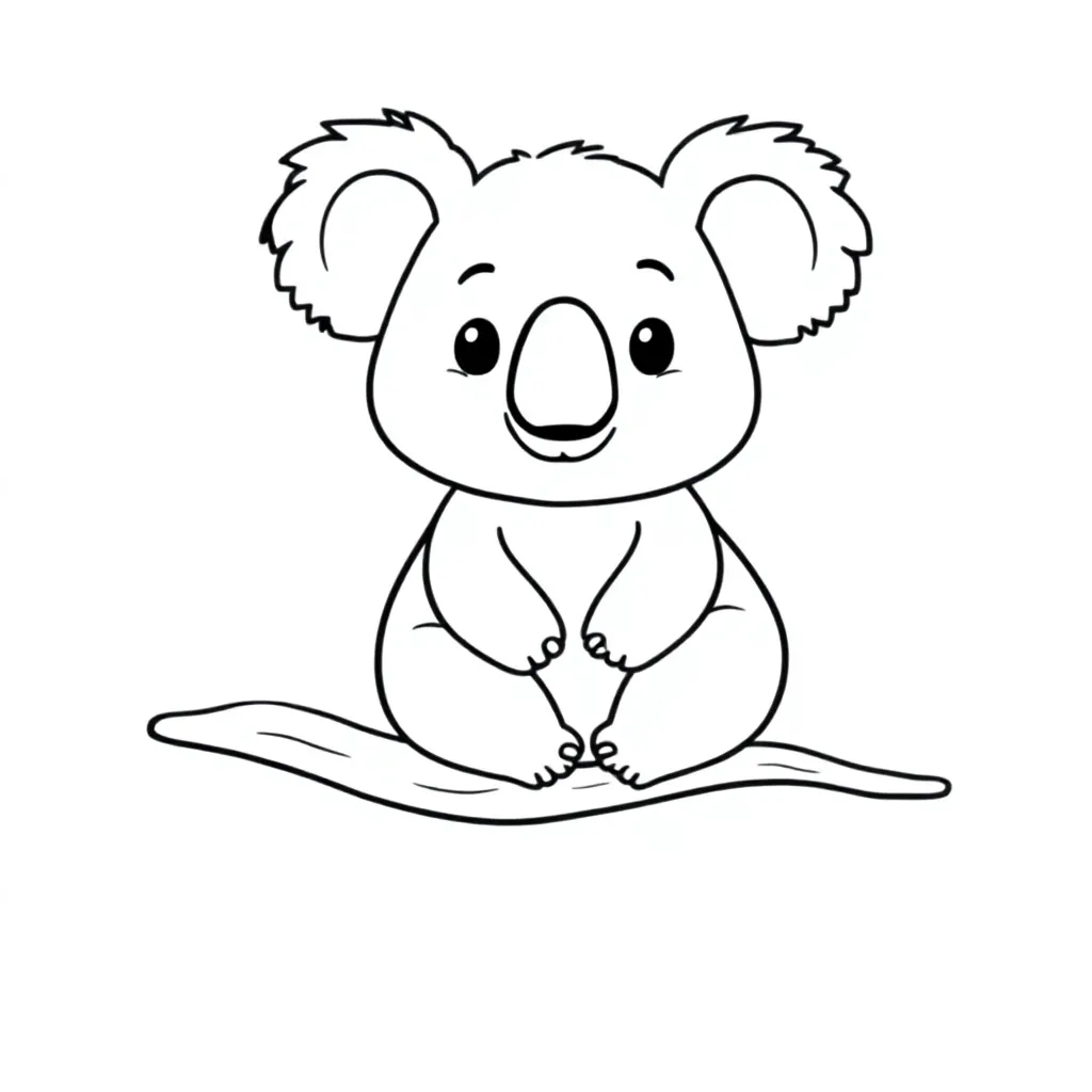 Koala coloring page for children