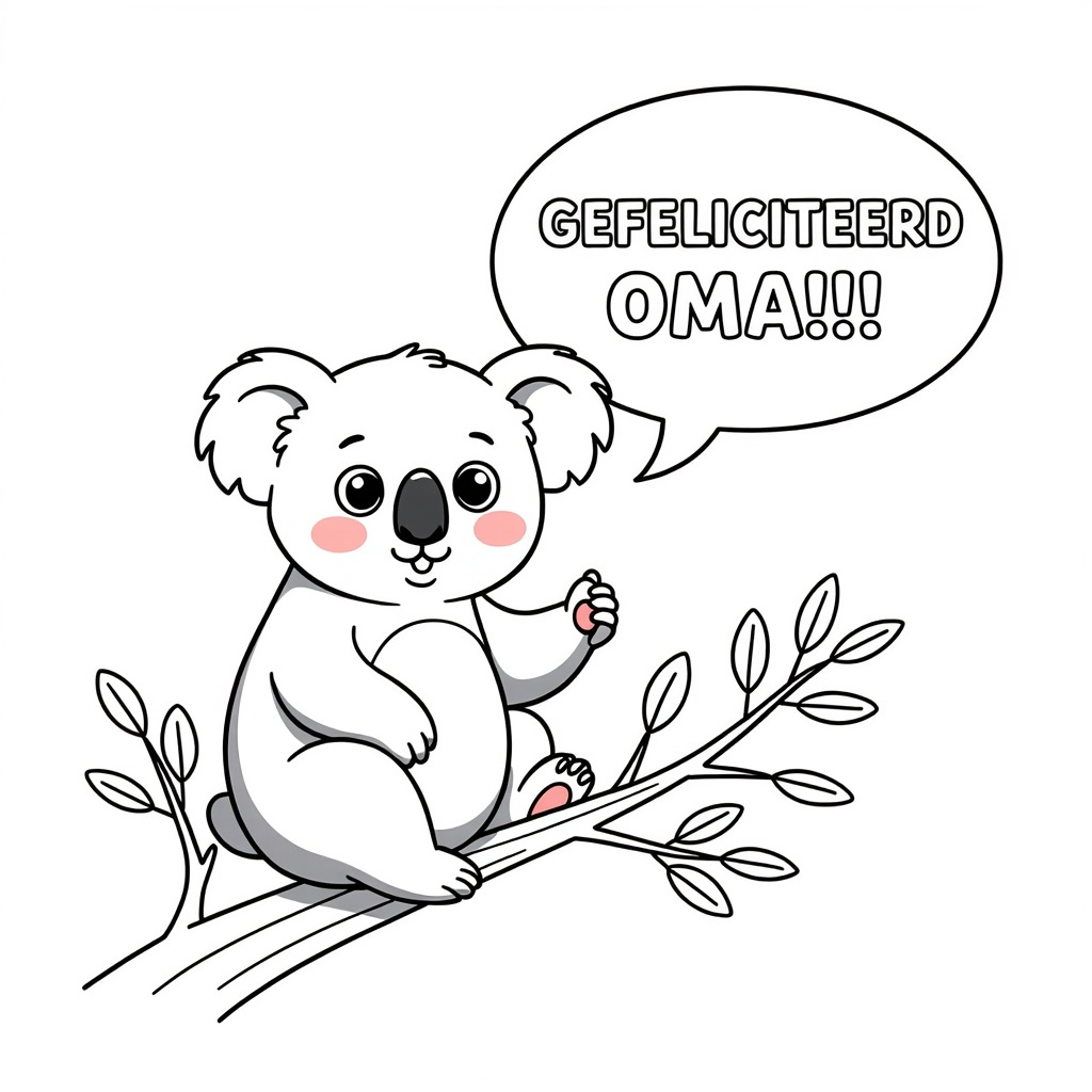 koalabeertje coloring page for children