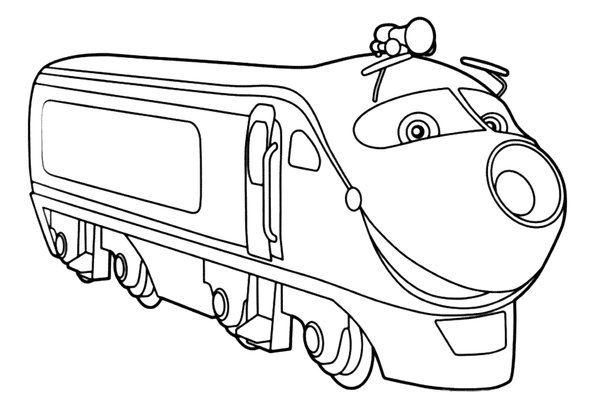 Koko Chuggington Train coloring page for children