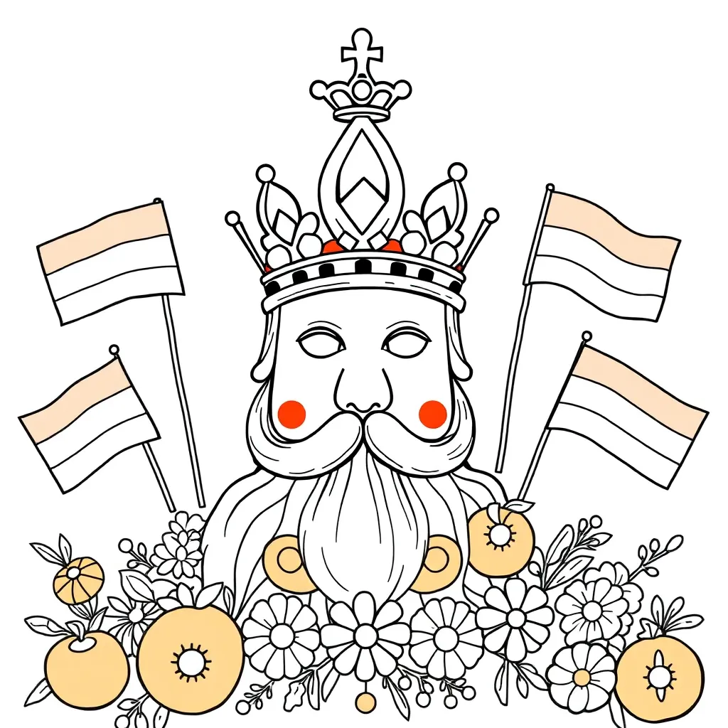 Koningsdag kleurplaten voorbeeld