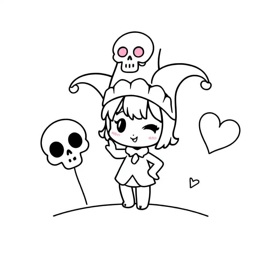 Kuromi coloring page for children