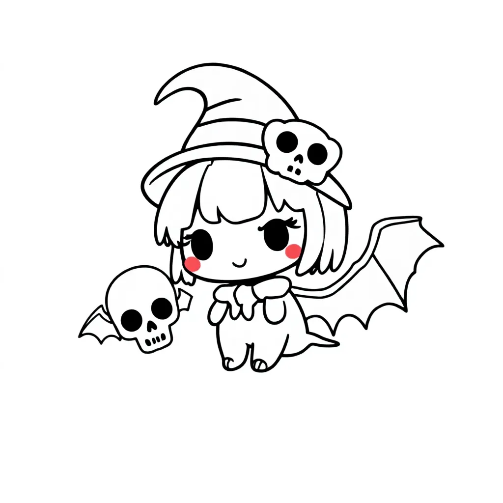 Kuromi coloring page for children