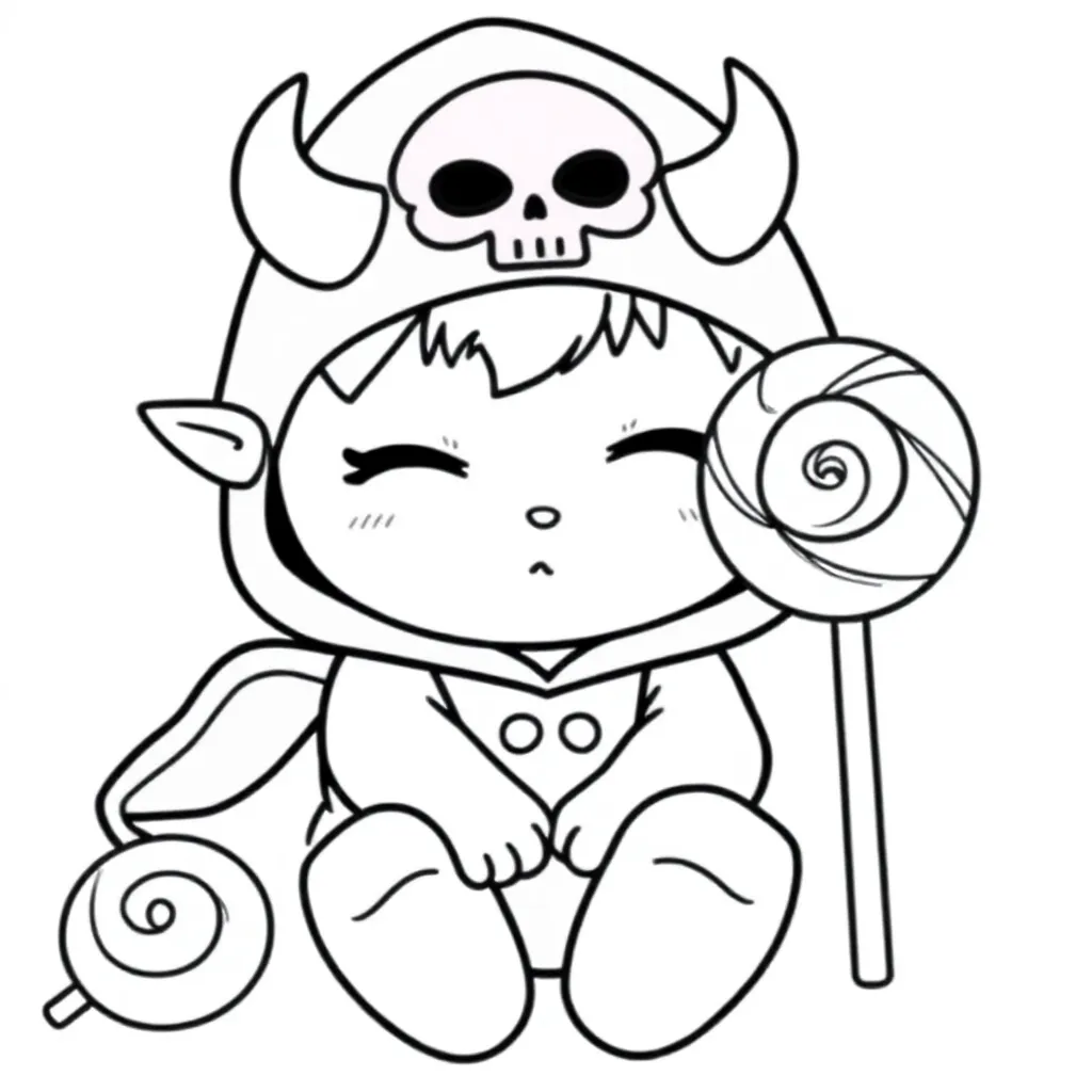 Kurromi coloring page for children