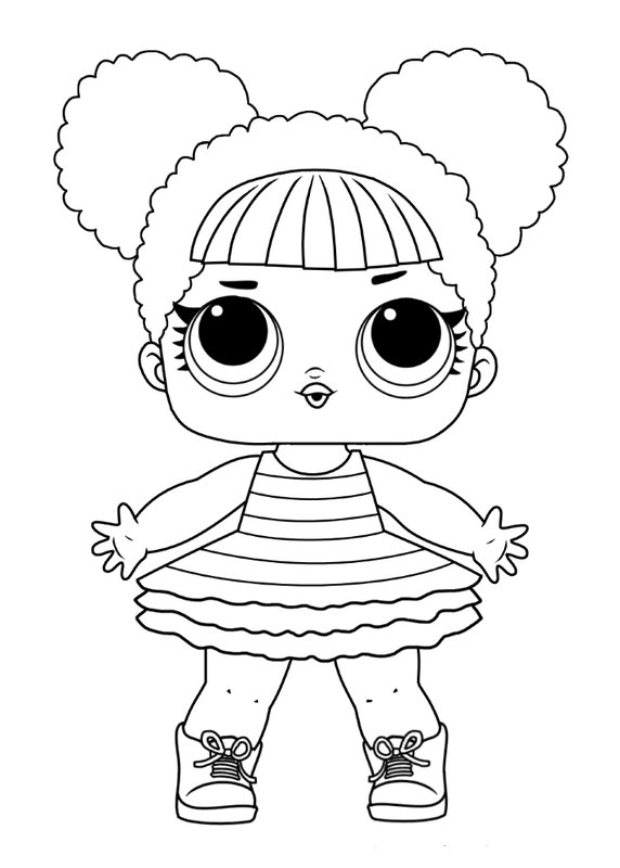 L O L Surprise Bienenkonigin coloring page for children