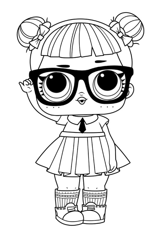 L O L Surprise Poupee Teacher S Pet coloring page for children