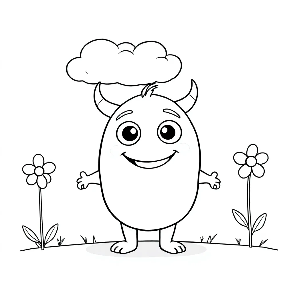 la bubu coloring page for children