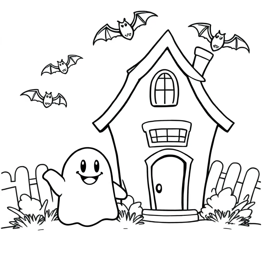 Casas kleurplaten voorbeeld