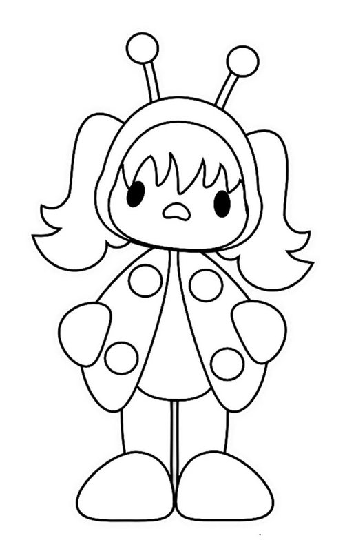 Ladybug Girl coloring page for children